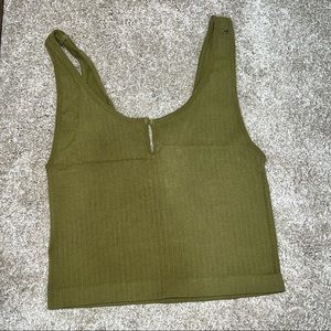 Army Green Crop Top